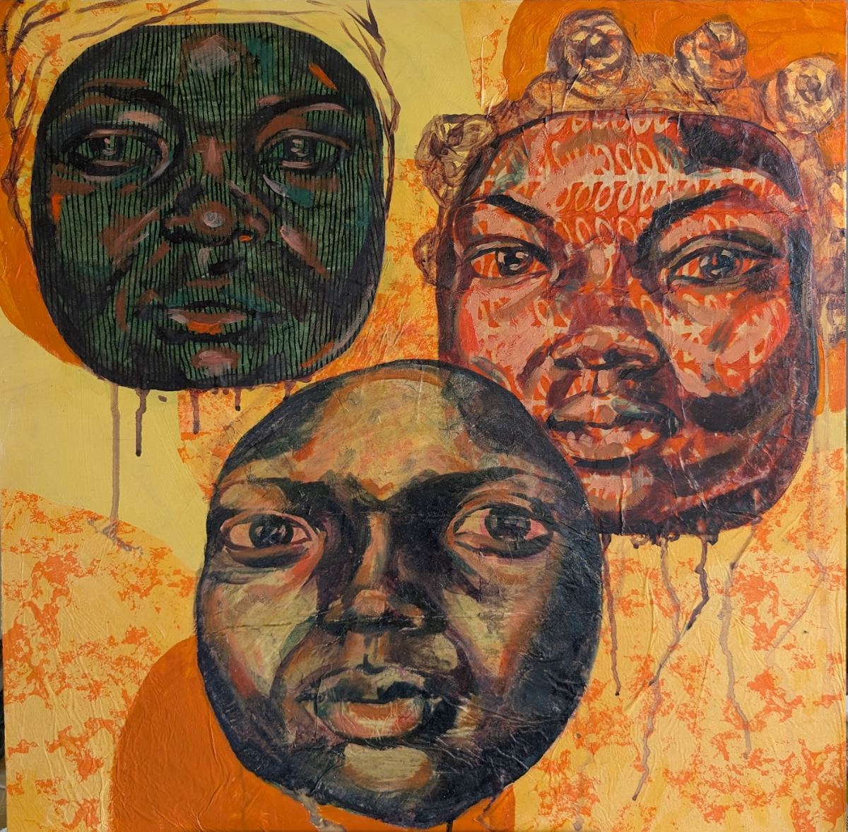 Kin — mixed media on canvas