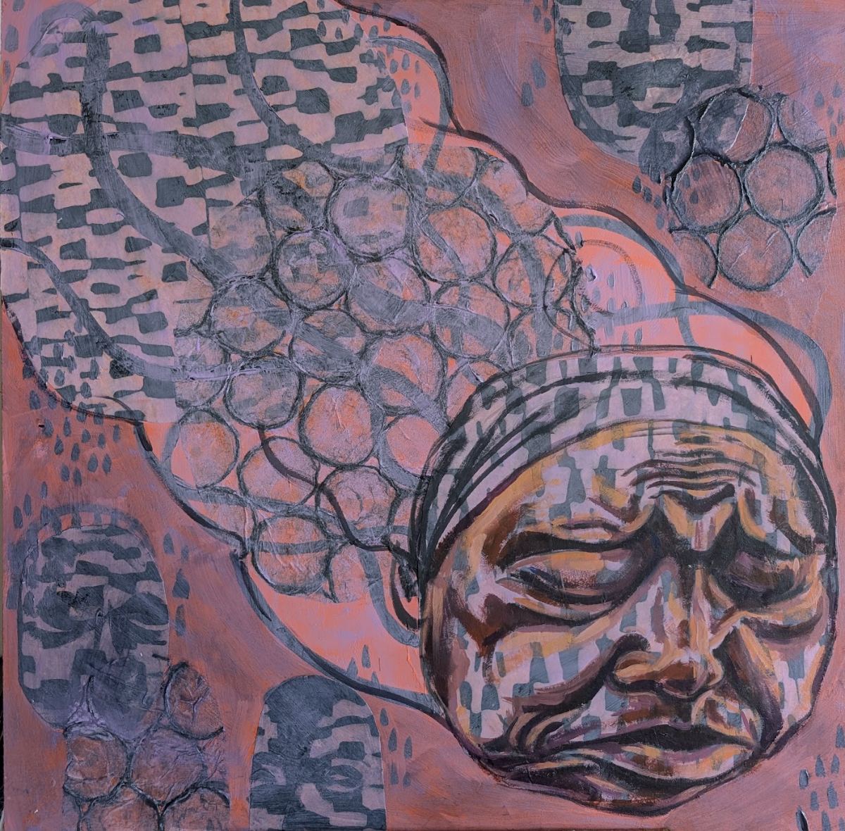 Woven — mixed media on canvas